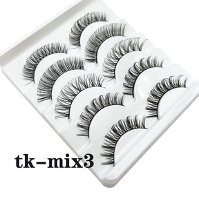 Strip Lashes 10 Paar Fluffy Mink Lashes 3D-Wimpern mit falschem Volumen