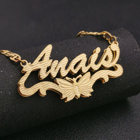 large name plate necklace