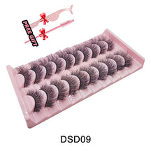 Strip Lashes 10-pairs Fluffy Mink Lashes 3D False Volume Eyelashes