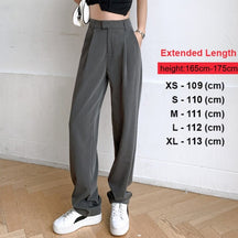 Straight Female Trousers Casual High Waist Women Long Pants