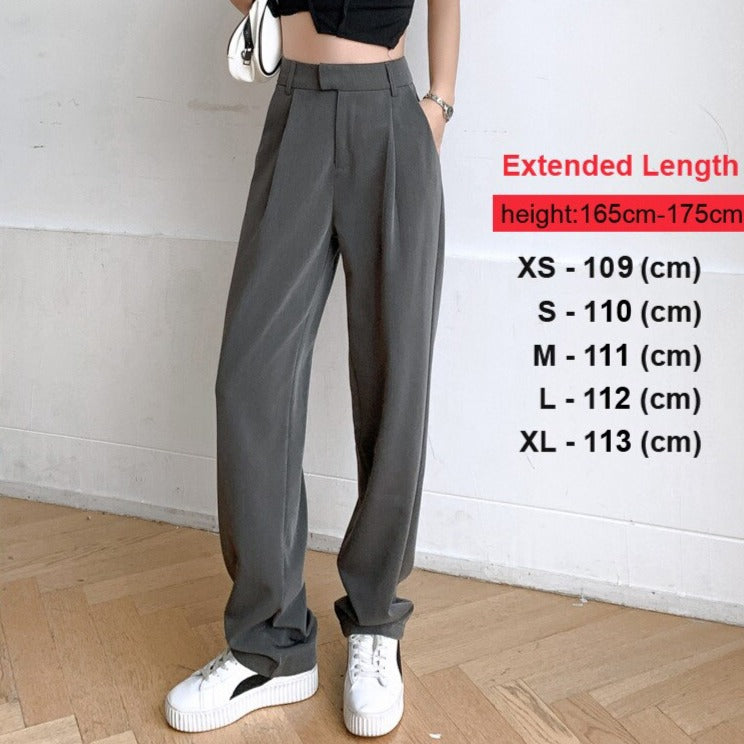 Straight Female Trousers Casual High Waist Women Long Pants