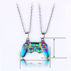 2Pcs/set Magnetic Couple Friendship Controller gamepad Necklace Handle Necklaces