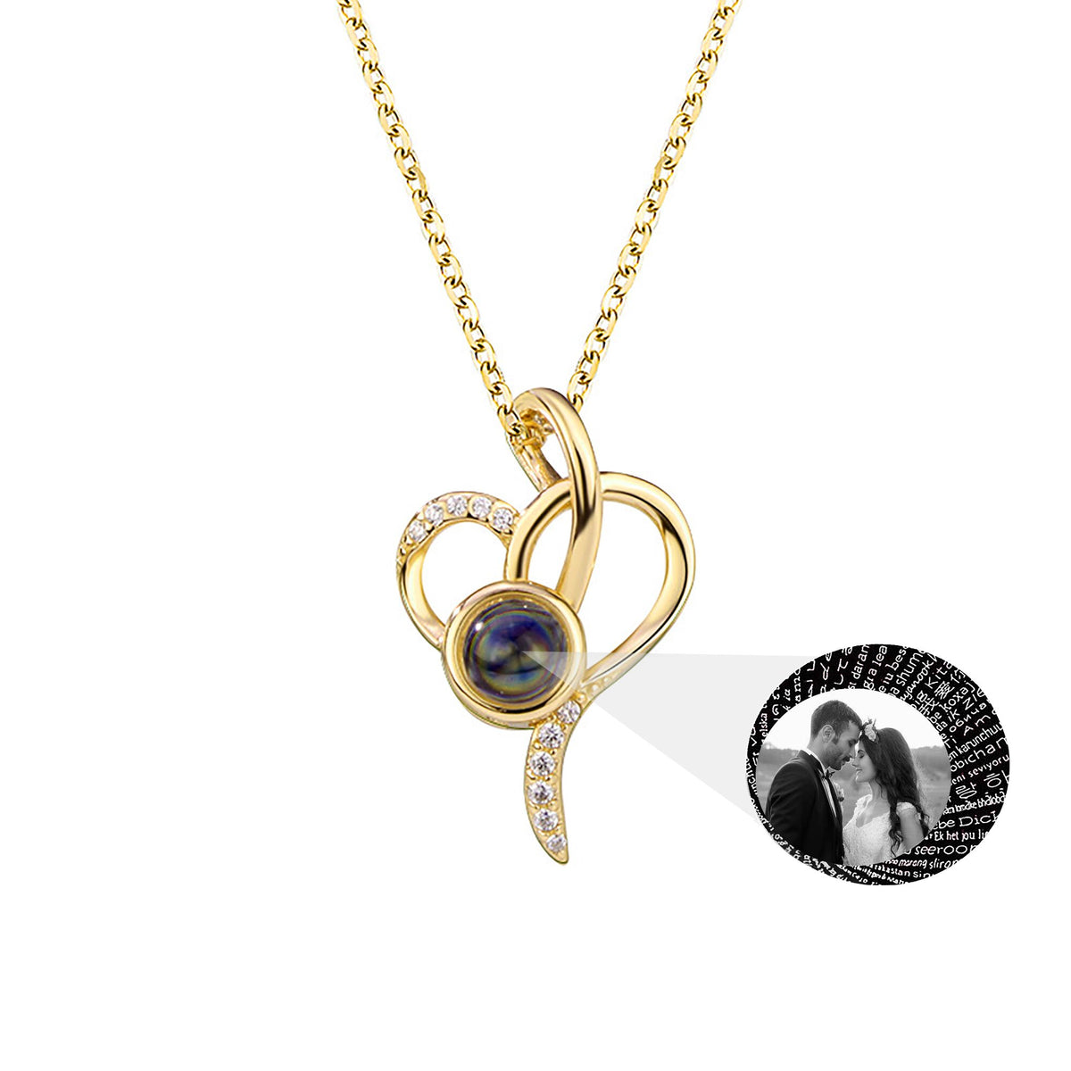 customizable Love photos Projection Necklace Pendant