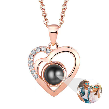 Anpassbarer Fotoprojektions-Halsketten-Anhänger-Schmuck für Liebhaber-Freundin