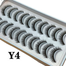 Strip Lashes 10-pairs Fluffy Mink Lashes 3D False Volume Eyelashes