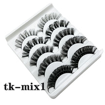 Strip Lashes 10-pairs Fluffy Mink Lashes 3D False Volume Eyelashes