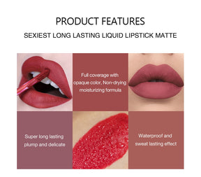 Liquid Lipstick Set Ultra Matte Velvet Waterproof Long Lasting Lip Glosses Nude Makeup Cosmetic Kit-2