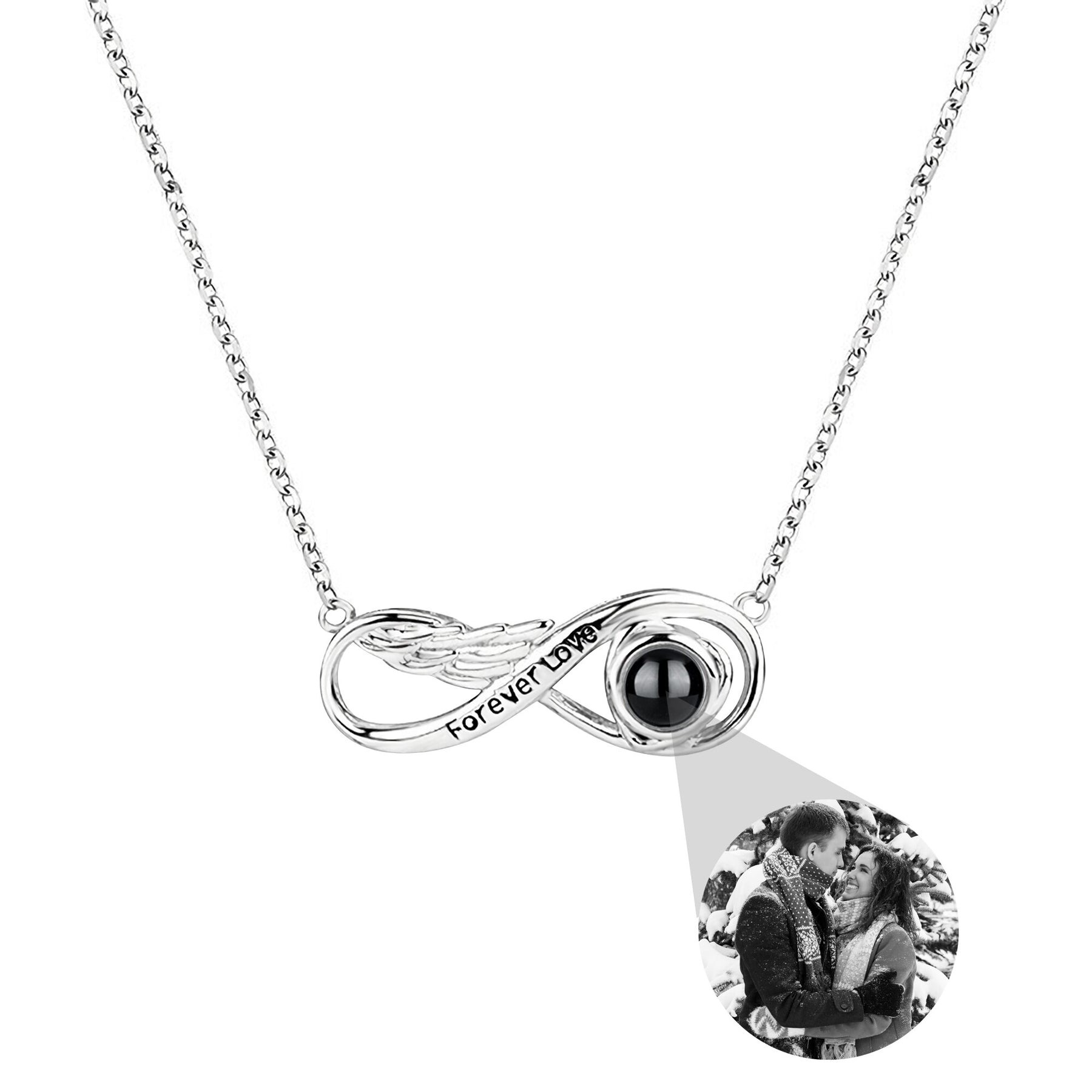 Angel wings with customizable photos Projection Necklace Pendant Jewelry