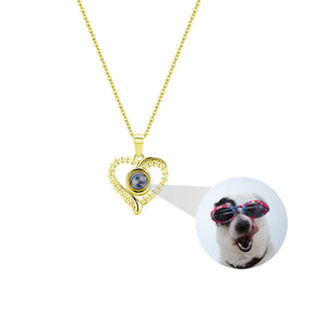 Photo Projection Necklace Pendant Jewelry for Lover Girlfriend 2022