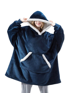 Winter Oversized Hoodies Women Giant Hoody Flannel Fleece Wearable Blanket