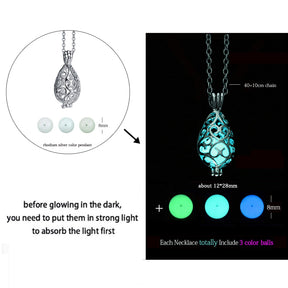 Luminous Dragon Necklace Glowing Night Fluorescence Silver Plated Glow In The Dark Necklace