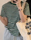 Casual O-neck Women Striped T-shirts  Spring Summer Short Sleeve Loose Female Tops