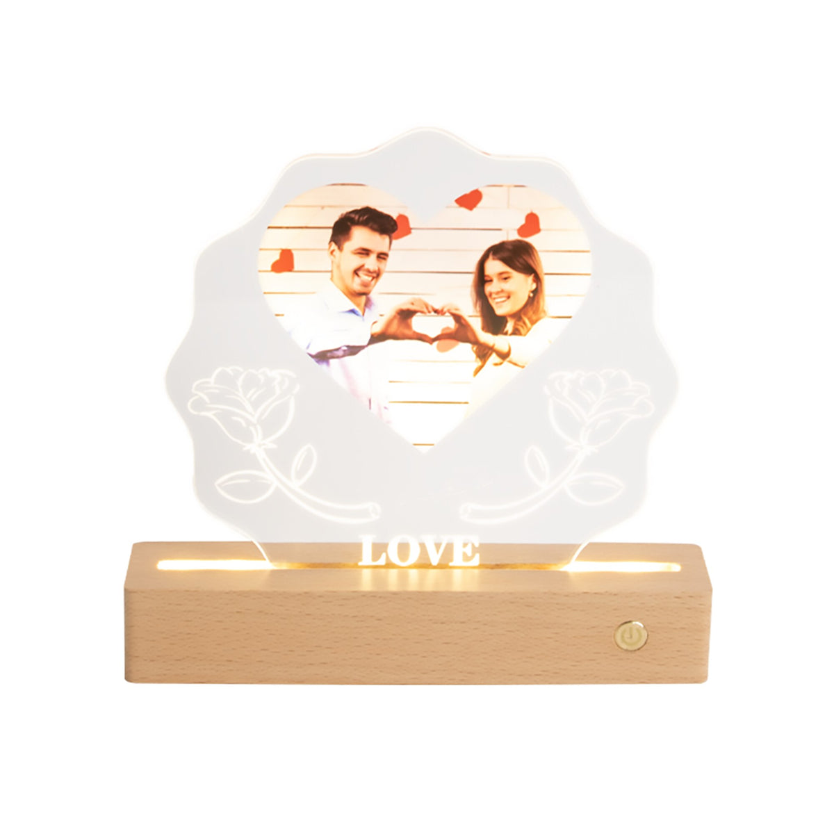 3D Love Lamp Acrilico LED Night Light Foto personalizzate Regalo di San Valentino