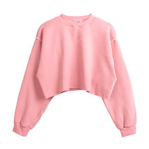 Thick Cotton Women Sweatshirt Hoodie Casual Loose Long Sleeve Streetwear Crop Pullover