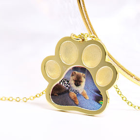 Kundenspezifisches Foto Memorial Schmuck Hund Pfote Halsketten Katze Geschenk