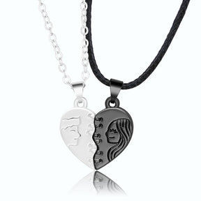 2Pcs Magnetic Heart Couple Necklace For Women Valentine's Day Chain