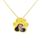 Custom Photo Memorial Jewelry Dog Paw Necklaces Cat Gift