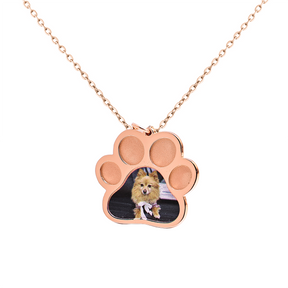 Custom Photo Memorial Jewelry Dog Paw Necklaces Cat Gift