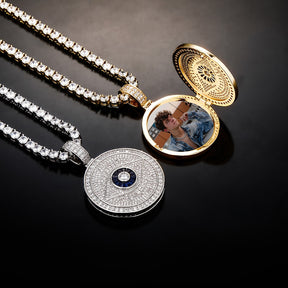 Hip Hop Foto Anhänger Halskette Iced Out CZ Anhänger Personalisierter Modeschmuck