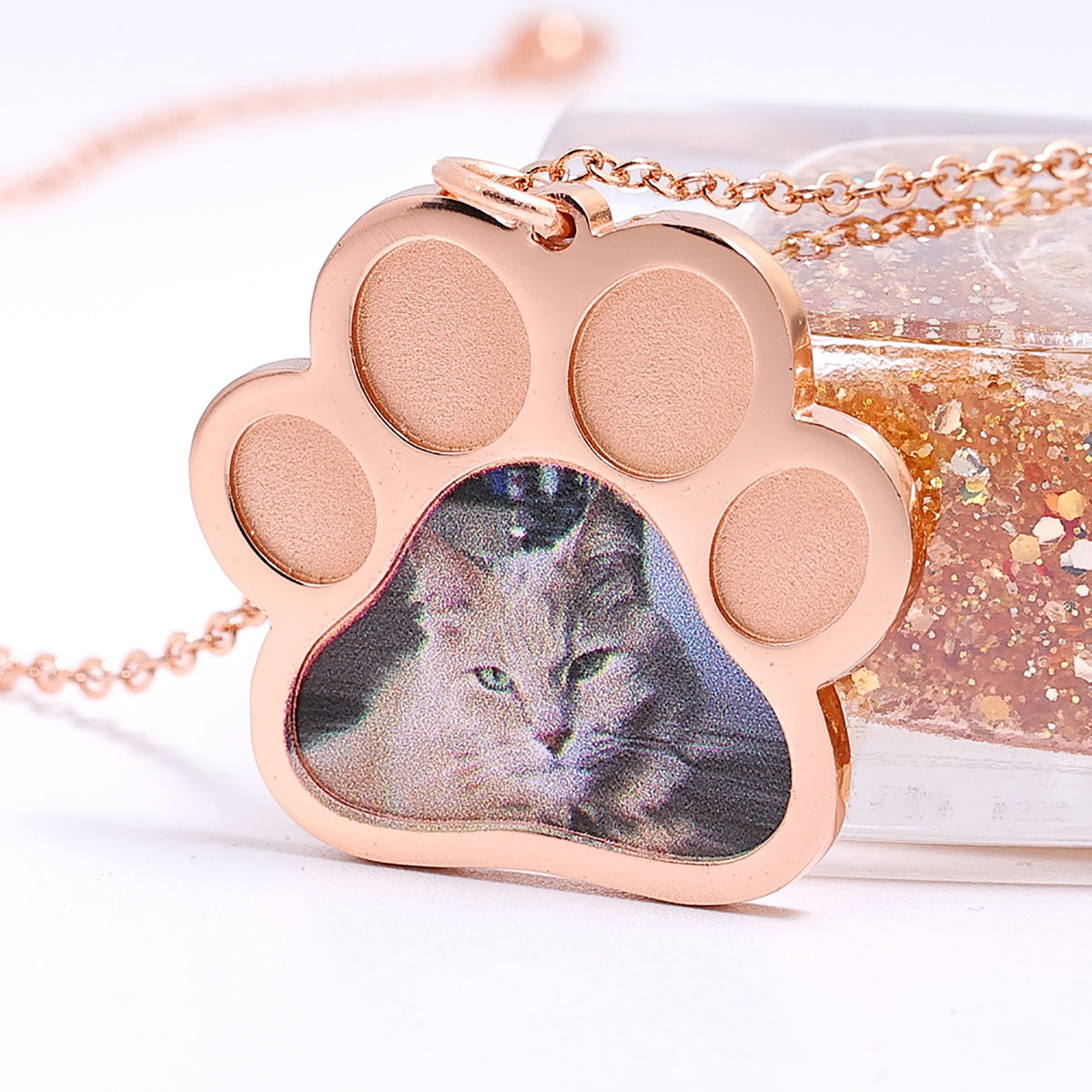 Kundenspezifisches Foto Memorial Schmuck Hund Pfote Halsketten Katze Geschenk