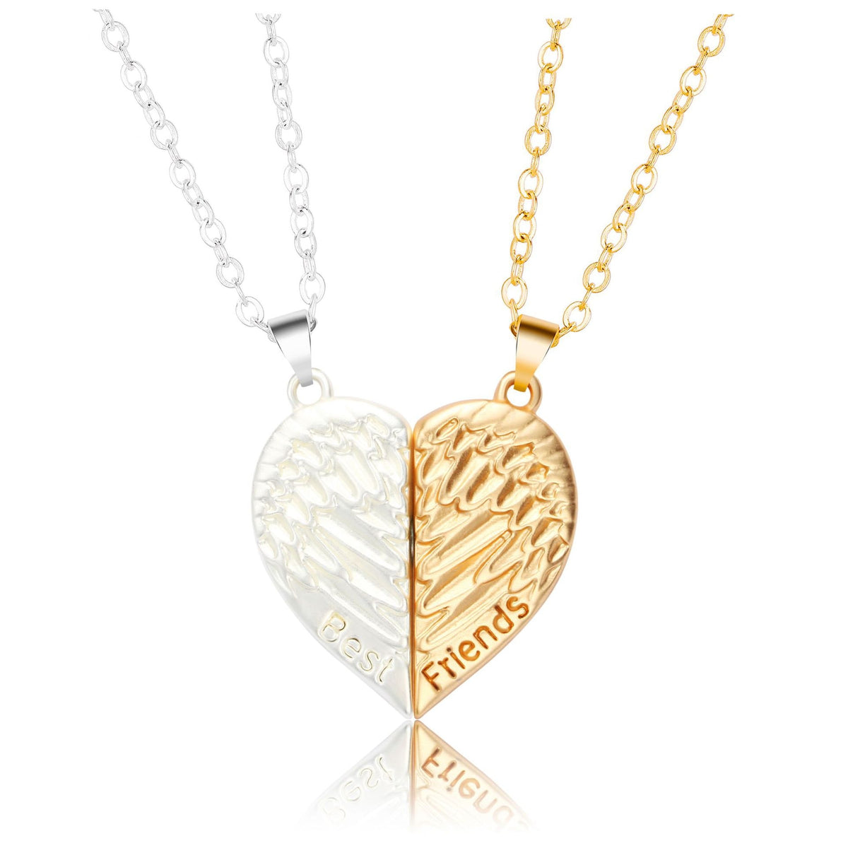 2Pcs Magnetic Heart Couple Necklace For Women Valentine's Day Chain