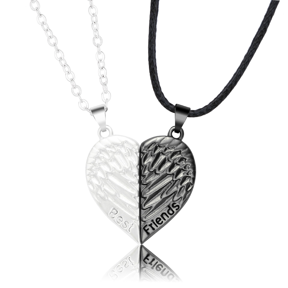 2 pezzi collana coppia cuore magnetico per catena di San Valentino da donna