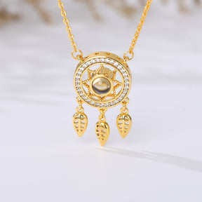 Dream catcher necklace hollow 100 language necklaces