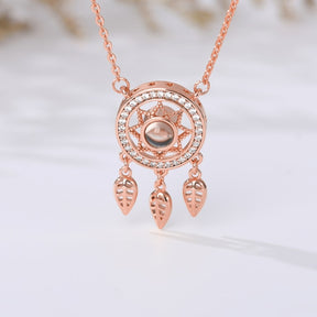 Dream catcher necklace hollow 100 language necklaces