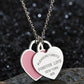 Charm Women Double Love Oil Drip Enamel Necklace Fashion Pendant Valentines Gift For Girls