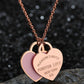 Charm Women Double Love Oil Drip Enamel Necklace Fashion Pendant Valentines Gift For Girls