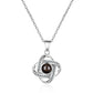 Collana 100 lingue d'amore Collana con pendente a proiezione per gioielli in cristallo da donna