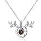 Collana 100 lingue d'amore Collana con pendente a proiezione per gioielli in cristallo da donna