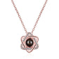Collana 100 lingue d'amore Collana con pendente a proiezione per gioielli in cristallo da donna