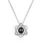 Collana 100 lingue d'amore Collana con pendente a proiezione per gioielli in cristallo da donna
