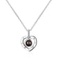 Collana 100 lingue d'amore Collana con pendente a proiezione per gioielli in cristallo da donna