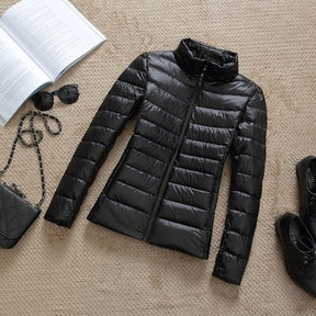 black puffer jacket