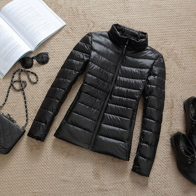 black puffer jacket