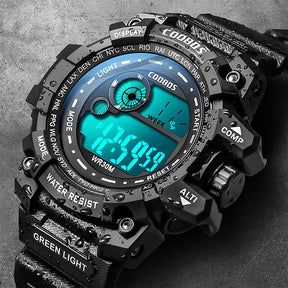 Men Sport Watch High-end Silicone Strap Military Wrist Watch Calendar Waterproof Digital Watch