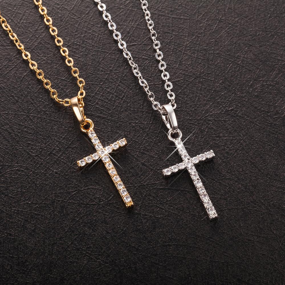 Cross Pendants Gold Black Color Crystal Jesus Cross Pendant Jesus necklace