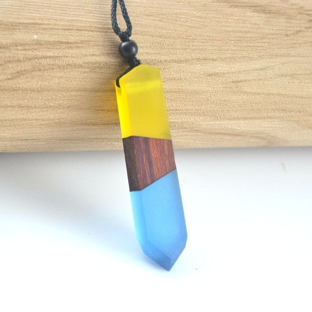 nowadaysfashion Vintage Men'Woman s Fashionable Wood Resin Necklace Pendant