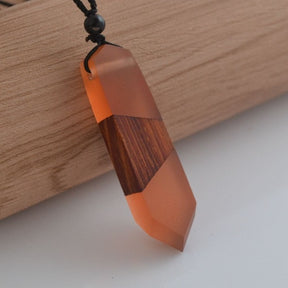 nowadaysfashion Vintage Men'Woman s Fashionable Wood Resin Necklace Pendant