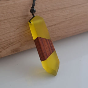 nowadaysfashion Vintage Men'Woman s Fashionable Wood Resin Necklace Pendant