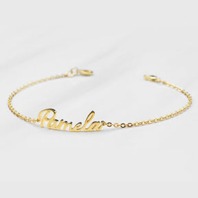 todayfashion Bracciale con nome personalizzato per donna Lettera personalizzata in oro