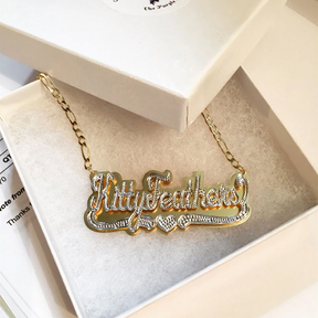 tres colori name necklace