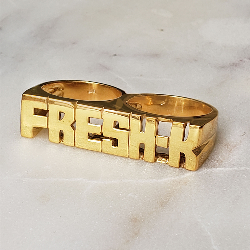 nowadaysfashion Custom Name Ring Gold Personality Hip Hop Ring Women Fashion Punk Letter Ring