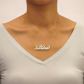 nowadaysfashion Gothic Name Crown Necklace For Women Custom Nameplate Necklace Personality Chain Necklace