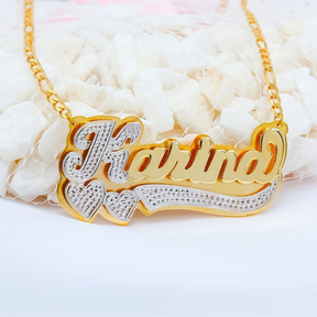 name plate chain real gold