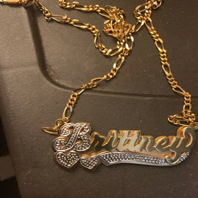 figaro chain name necklace