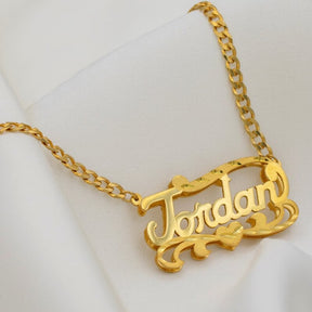 gold and silver name necklace