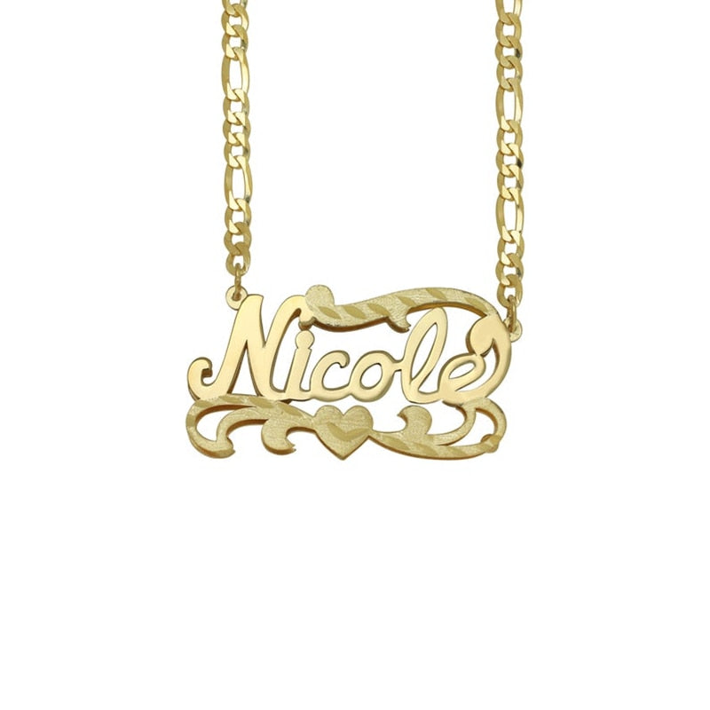 24k gold custom name necklace